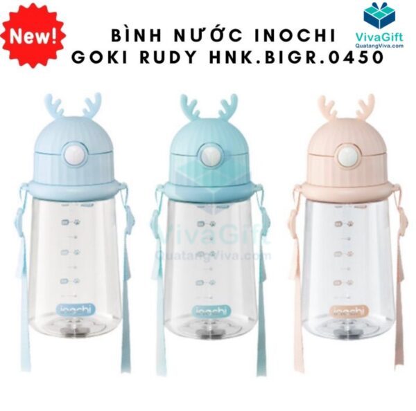 Bình Nước Nhựa Inochi Goki Rudy 450ml HNK.BIGR.0450