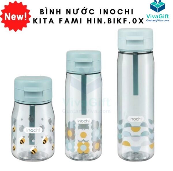 Bình Nước Nhựa Inochi Kita Fami 350ml HIN.BIKF.0X
