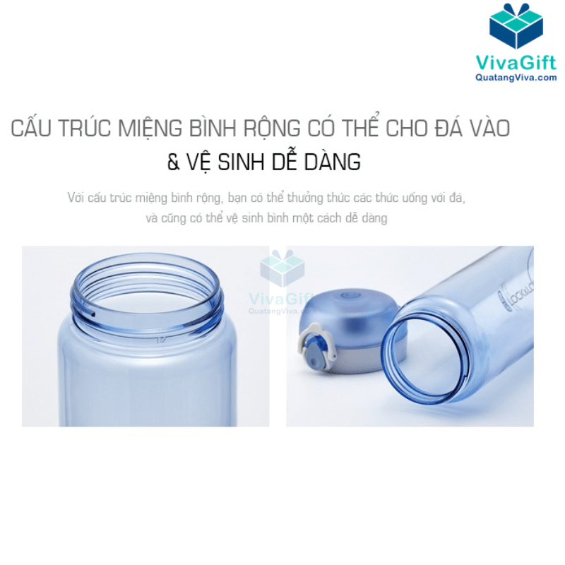 Bình Nước Nhựa Lock&Lock One Touch 550ml ABF645 In Logo