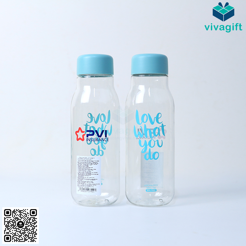 Bình Nước Nhựa PET LocknLock Milky 500 ml HAP654 In Logo 1