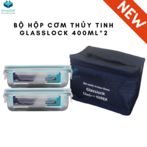 Bộ Hộp Cơm Thủy Tinh Glasslock 400ml