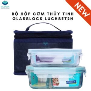 Bộ Hộp Cơm Thủy Tinh Glasslock Lunch Set 2 Chia Ngăn (1)
