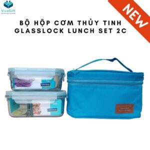 Bộ Hộp Cơm Thủy Tinh Glasslock Lunch Set 2 Hộp (2)