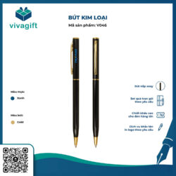 Bút Bi Kim Loại Xoay V046 – Quà Tặng Viva