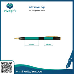 Bút Bi Kim Loại Xoay V046 – Quà Tặng Viva