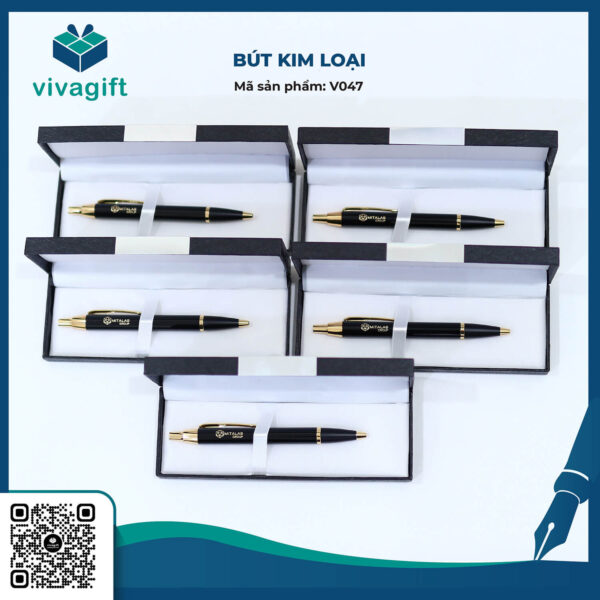 Bút Kim Loại Bấm V047 - Quà Tặng Viva