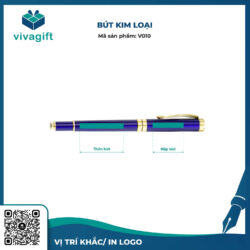 Bút Kim Loại Đậy Nắp V010 – Quatangviva.com