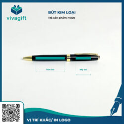 Bút Kim Loại Xoay Khắc Tên V020 Làm Quà Tặng – Quà Tặng Viva