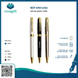Bút Kim Loại Xoay Khắc Tên V020 Làm Quà Tặng – Quà Tặng Viva