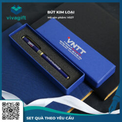 Bút Kim Loại Nắp Đậy V027 Khắc Tên – Quà Tặng Viva