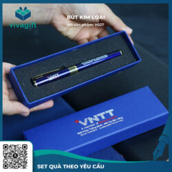 Bút Kim Loại Nắp Đậy V027 Khắc Tên – Quà Tặng Viva