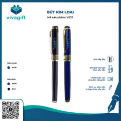 Bút Kim Loại Nắp Đậy V027 Khắc Tên – Quà Tặng Viva