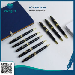 Bút Bi Kim Loại Xoay V035 – Quà Tặng Viva
