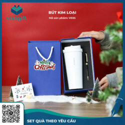 Bút Bi Kim Loại Xoay V035 – Quà Tặng Viva