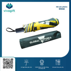 Dù Cầm Tay Gấp 3 Tự Đẩy R=55cm 8 Kèo D046 – Quà Tặng Viva