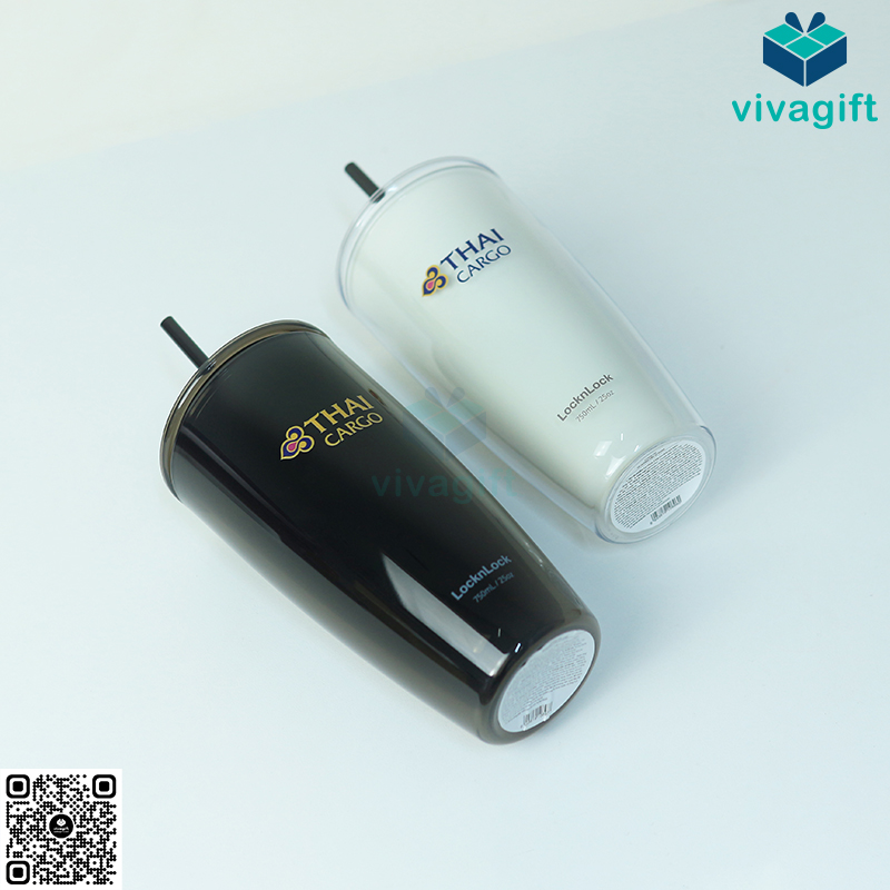Ly nhựa 2 Lớp Kèm Ống Hút 750ml HAP507 3