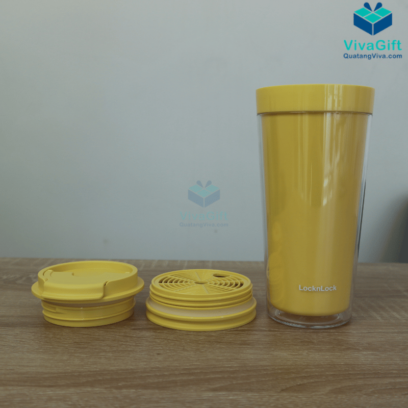 Ly Nhựa 2 Lớp Nắp Bật Lock&Lock 580ml HAP519 In Logo