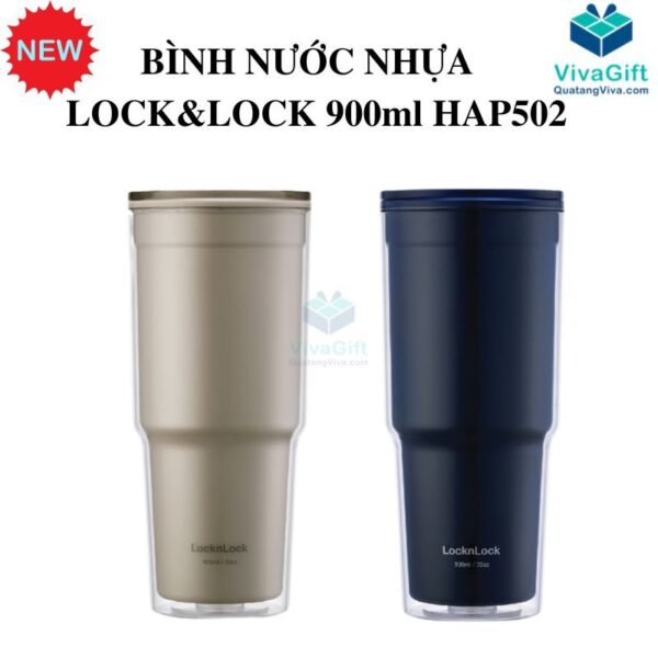 Ly Nhựa AS 2 Lớp LocknLock 900ml HAP502 In Logo Công ty