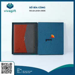 Sổ Tay Bìa Còng Gập 3 B036 Kèm Khoá Nam Châm – Quà Tặng Viva
