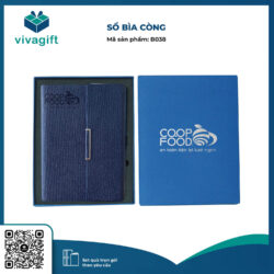Sổ Tay Bìa Còng Gập 3 B038 Kèm Khoá Nam Châm – Quà Tặng Viva