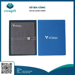 Sổ Tay Bìa Còng Gập 2 B039 – Quà Tặng Viva