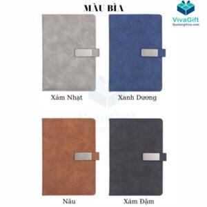 Sổ Tay Dán Gáy B013 Kèm Khoá Nam Châm Làm Quà Tặng