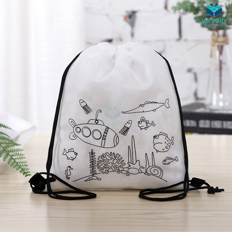 Túi Vải Không Dệt Dây Rút TKD109 In Logo 