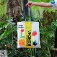 Túi Canvas Có Nút Bấm Nhựa In Logo Boncha TVC012-1 (1)