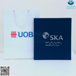 Túi Giấy Có Quai Xách Couche Đựng Set Sổ + Bút TG08-2 In LogoIMG_1325