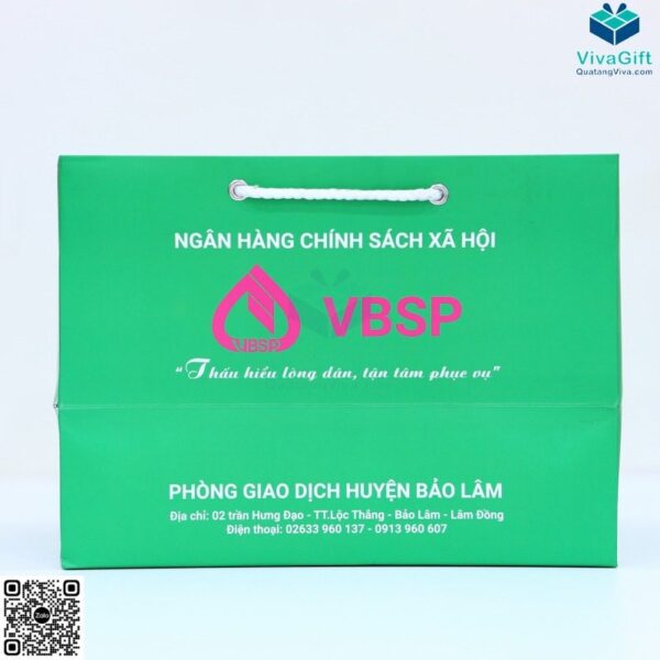 Túi Giấy Couche Đựng Hộp Quà Tặng VBSP Có Quai Xách TG05-2 In LogoIMG_1253