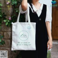 Túi Tote Có Quai Đeo, khoá Kéo In Logo Thue Nha TVC02-1IMG_0850