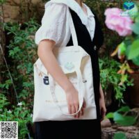 Túi Vải Quai Xách In Logo Đại Học Đà Lạt TVC01-3 (10)