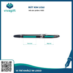Bút Kim Loại Nắp Đậy V051 – Quà Tặng Viva