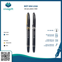 Bút Kim Loại Nắp Đậy V051 – Quà Tặng Viva