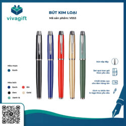 Bút Kim Loại Nắp Đậy V053 – Quà Tặng Viva