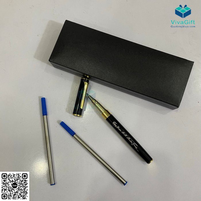 Hộp Đựng Bút Và Ruột Nắp Gập HV07 In Logo 18