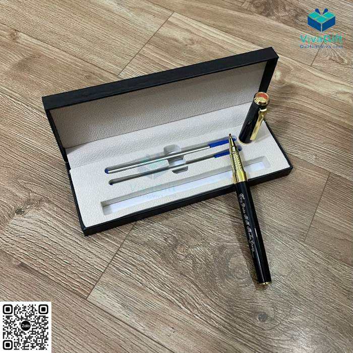 Hộp Đựng Bút Và Ruột Nắp Gập HV07 In Logo 15