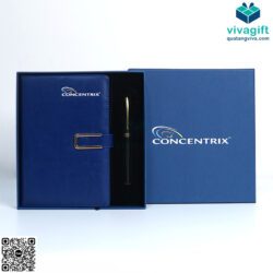 Set Quà Tặng Sổ Tay Dán Gáy Và Bút Ghi Chép GS154 – Quatangviva.com