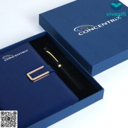 Set Quà Tặng Sổ Tay Dán Gáy Và Bút Ghi Chép GS154 – Quatangviva.com