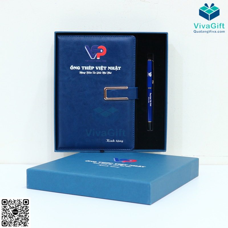 Set Quà Tặng Sổ Tay Dán Gáy Và Bút Ghi Chép GS154 24
