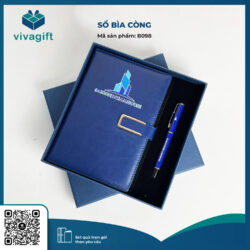 Sổ Tay Bìa Còng Gập 2 Kèm Khoá Kim Loại B098 – Quà Tặng Viva