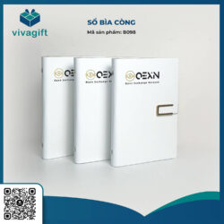Sổ Tay Bìa Còng Gập 2 Kèm Khoá Kim Loại B098 – Quà Tặng Viva