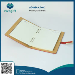 Sổ Tay Bìa Còng Gập 2 Kèm Khoá Kim Loại B098 – Quà Tặng Viva
