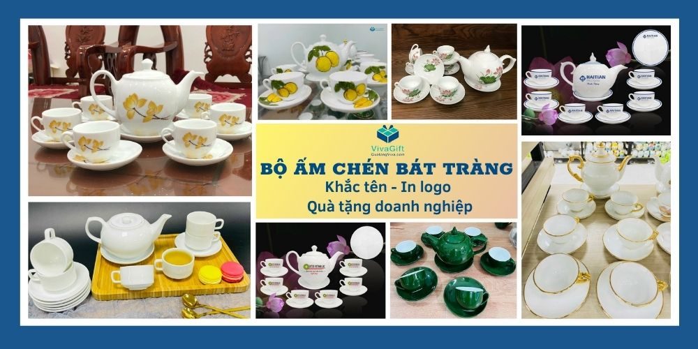 Bộ Ấm Chén Bát Tràng