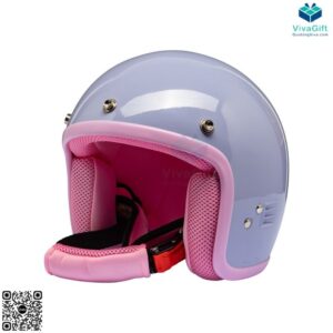 Mũ Bảo Hiểm 3/4 Đầu Trẻ Em BH022 Không Kính In Logo