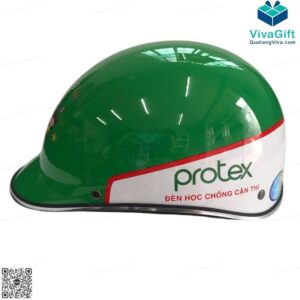 Nón Bảo Hiểm 1/2 Đầu Lưỡi Liền Vành BH014-2 Sơn Bóng 4