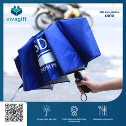 Ô Dù Cầm Tay Gấp 3 Tự Động 1 Chiều D010 R=58cm – Quatangviva.com