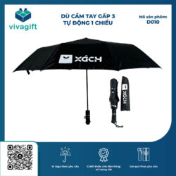 Ô Dù Cầm Tay Gấp 3 Tự Động 1 Chiều D010 R=58cm – Quatangviva.com