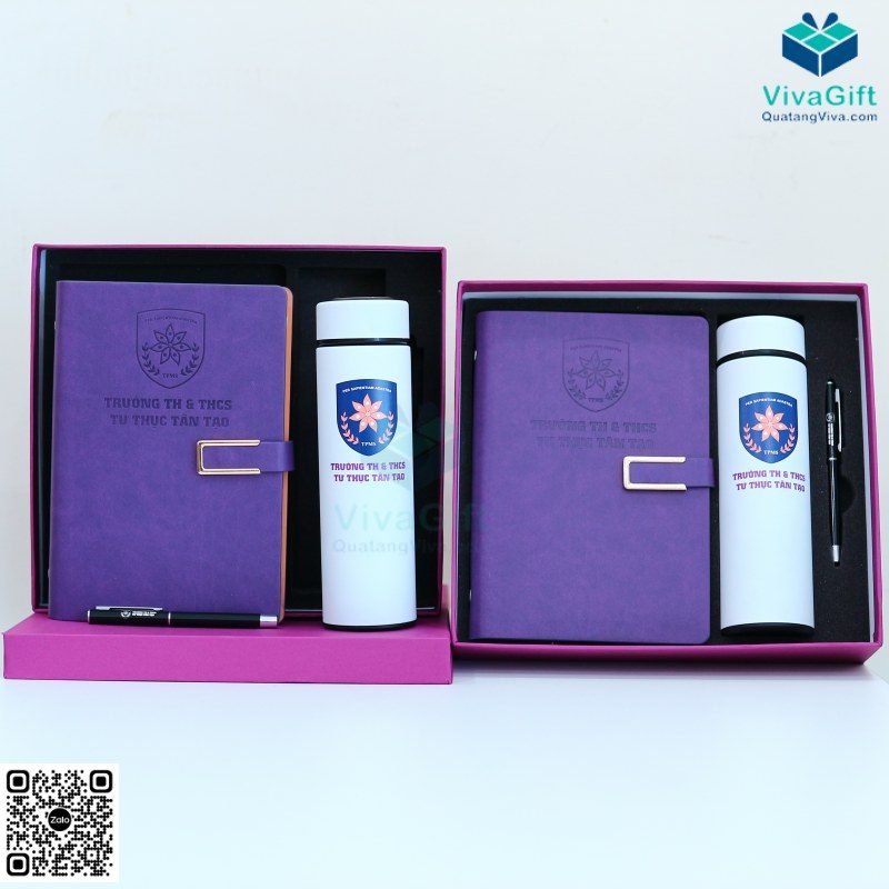 Set Quà Tặng Sổ Tay, Bút Ghi Chép, Bình Life 500ml GS108-1 3