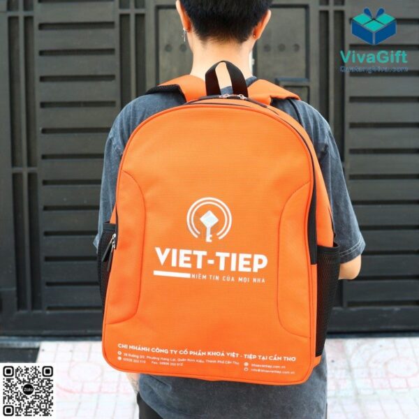 Balo Cho Học Sinh Cấp 2 In Logo Việt Tiệp Làm Quà Tặng BL122 11